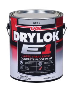 DRYLOK E1 One-Part Epoxy Concrete Floor Paint Gray, 1 Gal.