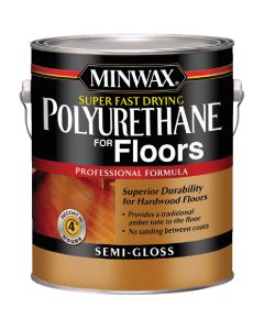 Minwax Semi-Gloss Super Fast-Drying Polyurethane For Floors, 1 Gal.