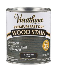 Varathane Fast Dry Carbon Gray Urethane Modified Alkyd Interior Wood Stain, 1 Qt.