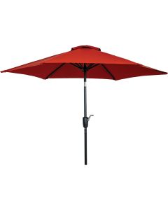 Outdoor Expressions 7.5 Ft. Aluminum Tilt/Crank Crimson Red Patio Umbrella