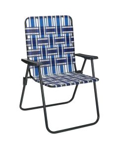 Outdoor Expressions Multi-Color Web Folding Chair