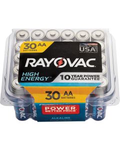 Rayovac High Energy AA Alkaline Battery (30-Pack)