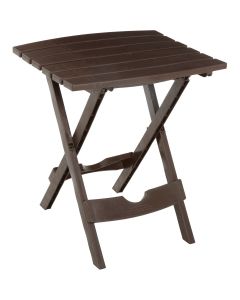 Adams Quik-Fold Brown 15 In. x 17.5 In. Rectangle Resin Folding Side Table