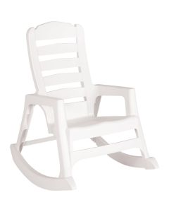 Big Easy White Resin Stackable Rocking Chair