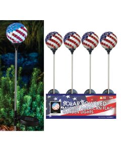 Solaris Americana Glass Globe 33 In. H. Solar Stake Light