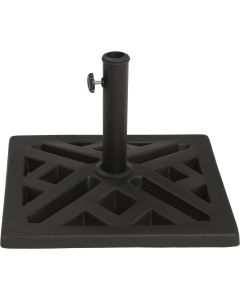 Outdoor Expressions 17 In. Square Black Polyresin Umbrella Base