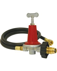 Bayou Classic 48 In. Thermoplastic High Pressure LP Hose & Adjustable Regulator