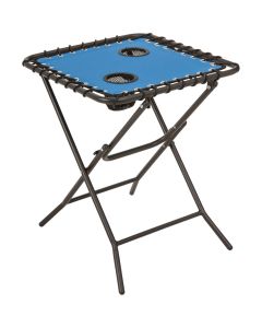 Outdoor Expressions Blue 18 In. Square Steel Folding Side Table