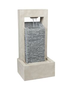 Best Garden 7.25 In. W. x 25.2 In. H. x 12.4 In. L. Resin Modern Style Fountain