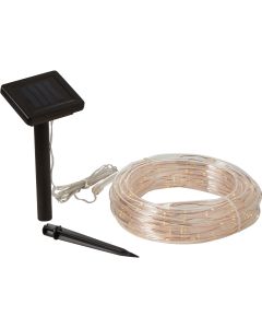 Outdoor Expressions 28 Ft.100-Light LED Warm White Solar Rope Light