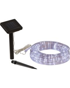 Outdoor Expressions 28 Ft. 100-Light LED Cool White Solar Rope Light