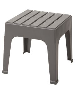 Adams Big Easy Gray 18.9 In. Square Resin Stackable Side Table