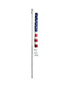 Valley Forge 2.5 Ft. x 4 Ft. Nylon American Flag & 5 Ft. Spinning Pole Kit