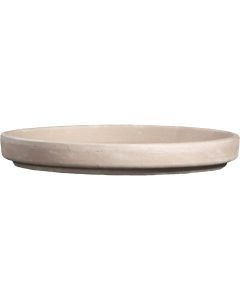 Ceramo 4 In. White Basalt Clay Standard Flower Pot Saucer