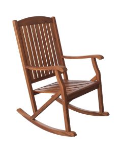 Leigh Country Sequoia Collection Brown Acacia Wood Single Patio Rocker