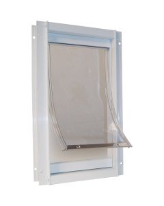 Ideal Pet 7 In. x 11-1/4 In. Medium Aluminum White Pet Door