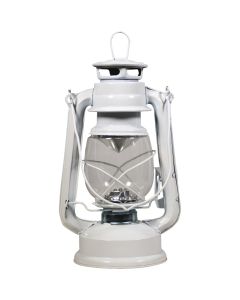 Alpine 5 In. W. x 9 In. H. x 6 In. L. White Cool White LED Hurricane Patio Lantern