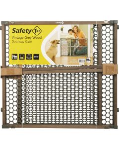 Safety 1st 24 In. H. Vintage Gray Wood Doorway Safety Gate