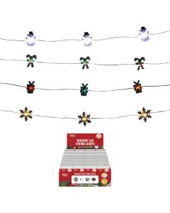 Alpine 10-Light LED Holiday Battery Operated String Light Set