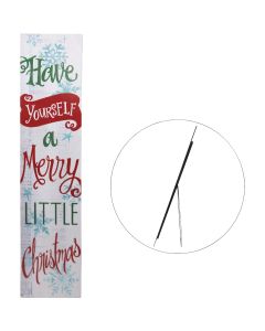 Alpine 1 In. W. x 42 In. H. x 8 In. L. Have A Merry Little Christmas Porch Greeter Sign with Easel