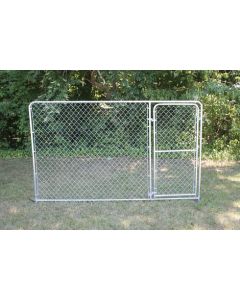 Fence Master Silver Series 10 Ft. W. x 6 Ft. H. Steel Kennel Panel with Door