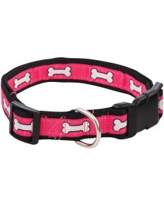 Westminster Pet Ruffin' it Adjustable 18 In. to 26 In. Nylon Bone Print Dog Collar