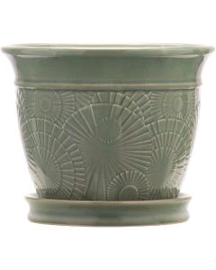 Southern Patio Annandale 6 In. Ceramic Celadon Planter