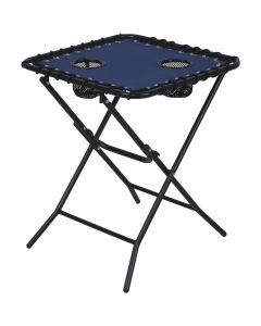 Outdoor Expressions Blue 18 In. Square Steel Folding Side Table