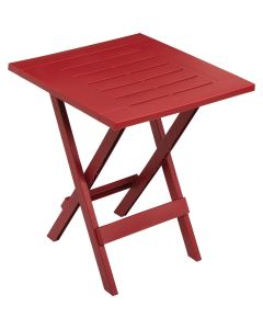 Gracious Living Quick-Fold 17 In. Square Crimson Red Folding Side Table