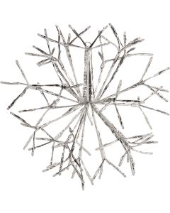 Alpine 16 In. LED White Snowflake Ornament Lighted Decoration