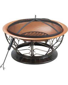 Outdoor Expressions 30 In. Coppertone Round Steel Fire Pit