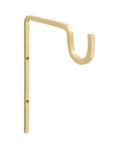 National 2646 9 In. Brushed Gold Steel Extended Wall Hook Plant Hanger