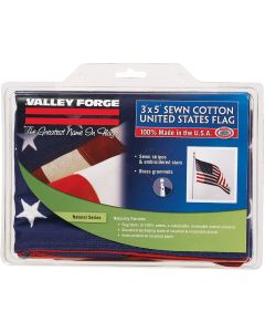 Valley Forge 3 Ft. x 5 Ft. Cotton Natural Series American Flag