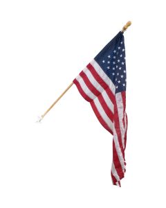 Valley Forge 2.5 Ft. x 4 Ft. Nylon American Flag & 5 Ft. Pole Kit