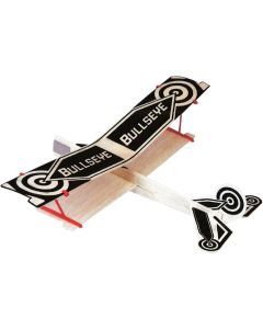 Paul K Guillow Bullseye Biplane 12 In. Balsa Wood Glider Plane