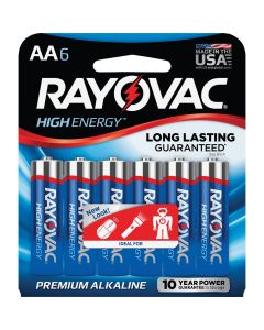 Rayovac High Energy AA Alkaline Battery (8-Pack)