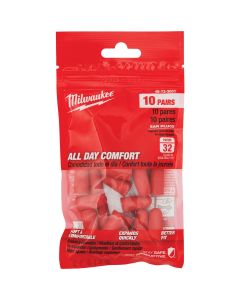 Milwaukee Foam 32 dB Ear Plugs (10-Pair)