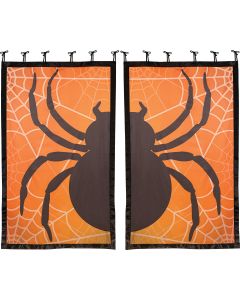 Evergreen Shadow Scapes Black Spider Window Shade (Set of 2)