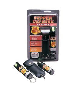 Pepper Defense 10% Pepper Value Pack Black Self-Defense Spray