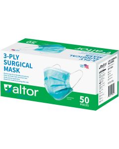 Altor Safety Disposable 3-Ply Surgical Face Mask (50-Pack)