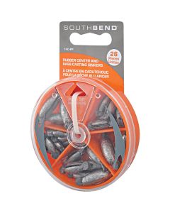 SouthBend 26-Piece Rubber Center Sinker Kit Assortment