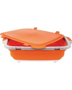 Drip EZ XL Orange 22.5 In. L. x 16.25 In. W. x 5.5 In. D. Collapsible BBQ Prep Tub