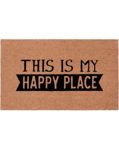 Natco Home 18 In. x 30 In. Coir Outdoor Doormat, Happy Place