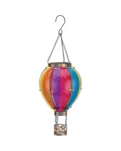 Regal Art & Gift Small Rainbow Hot Air Balloon Solar Lantern