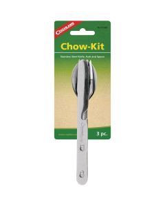 Coghlans 3-Piece Stainless Steel Knife, Fork, & Spoon Chow Kit