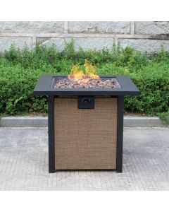 Bond Woodleaf 28 In. Square Steel Gas Fire Pit