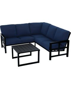 Outdoor Expressions 2-Piece Sectional Sofa Chat Set