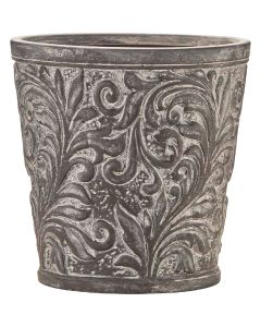 Southern Patio Emma 6 In. Ceramic Gray Planter