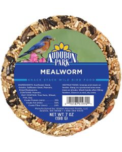 Audubon Park Snack Stack 7 Oz. Mealworm Bird Seed Cake