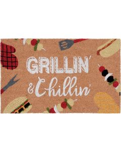 Natco Home 18 In. x 30 In. Coir Outdoor Doormat, Grillin' & Chillin'